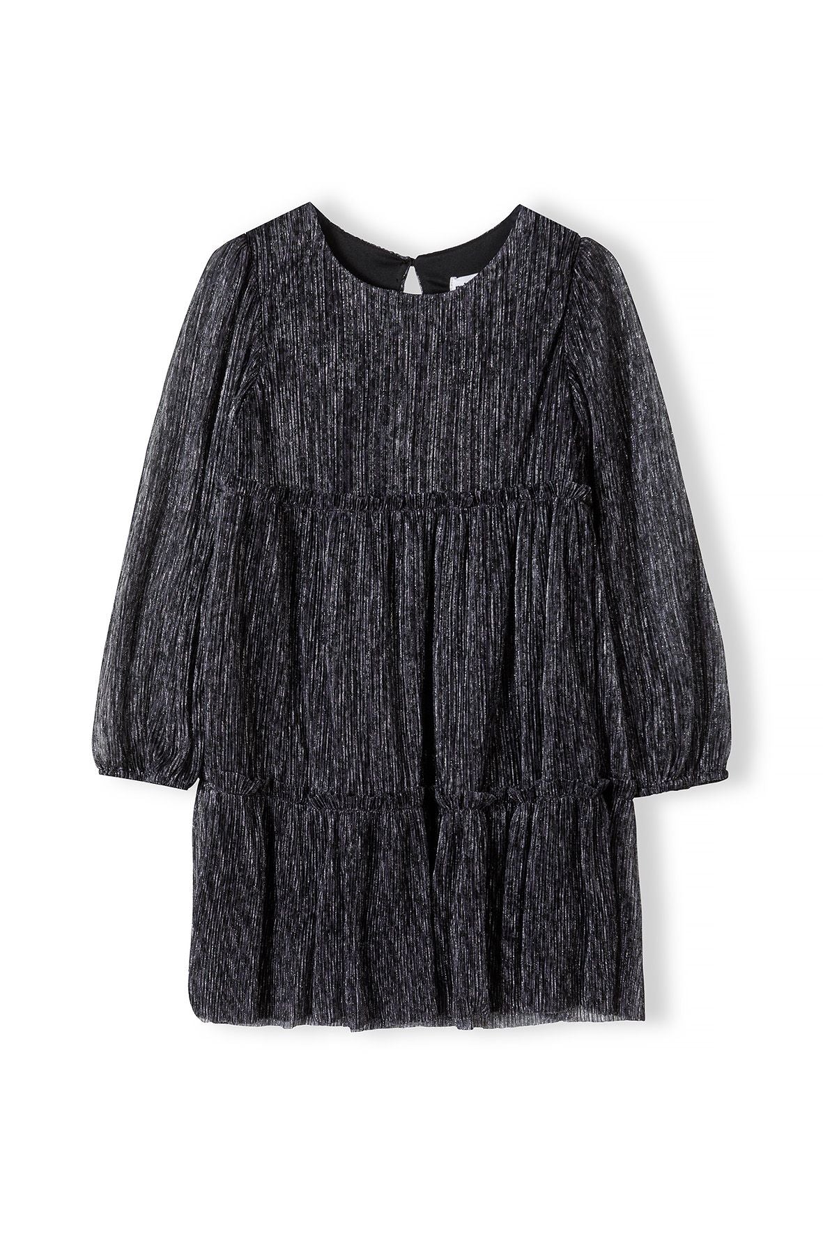 Sparkle Party Dress, Black, Long Sleeve - 2