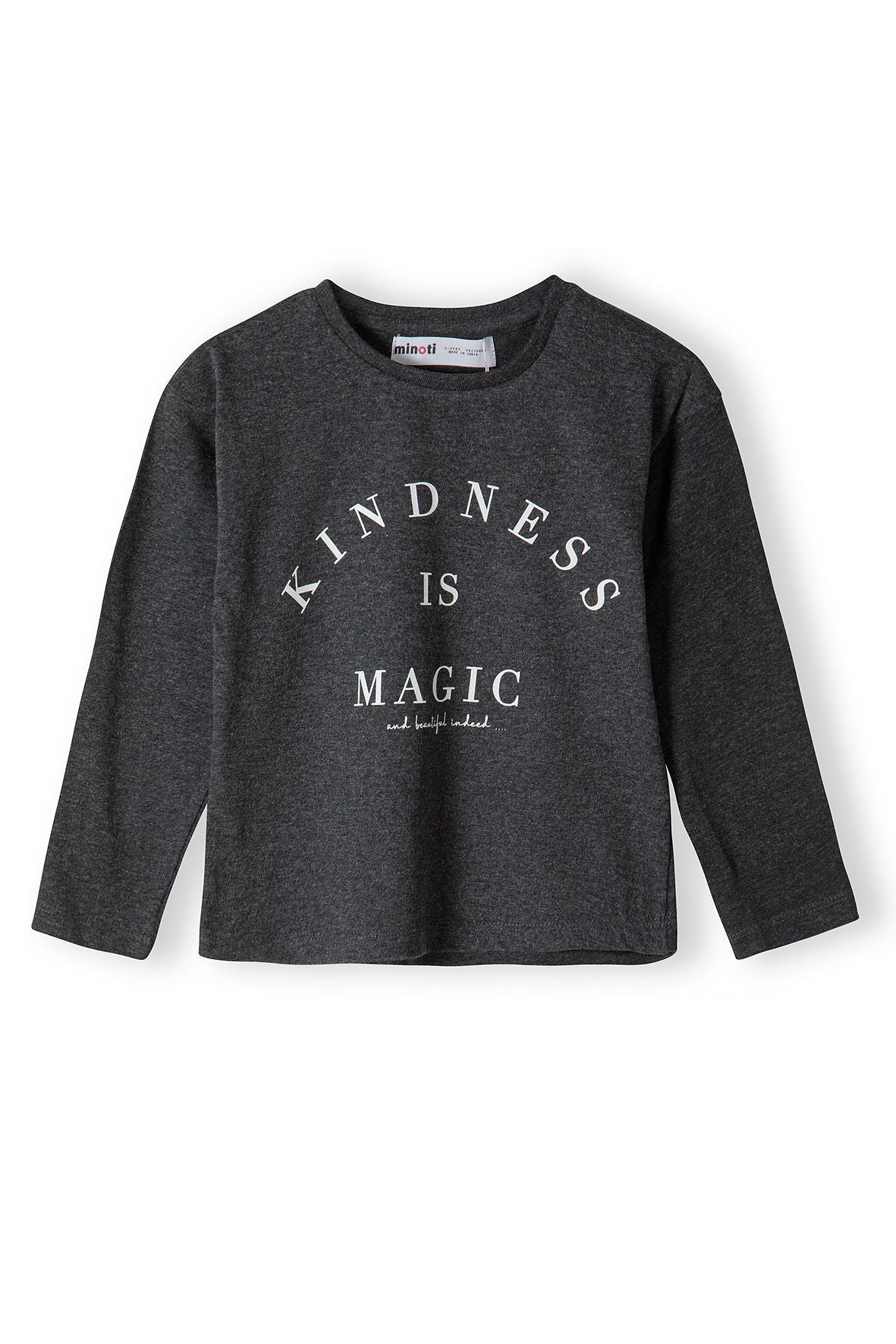 Long Sleeve T-Shirt Kindness Is Magic Grey - 1