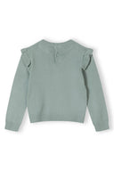 Sweter z falbanką przy rękawach