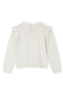 Sweter z falbanką przy rękawach