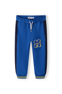 Boys blue Boys fleece jogpant with applique cobalt
