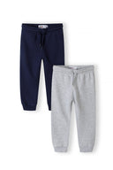 Boys jogpants fleece with drawcord grey 2-14y, featuring soft fleece in grey and navy colors for all-day comfort.