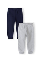 Boys jogpants fleece with drawcord grey 2-14y in navy and grey colors featuring soft fleece fabric for comfort.