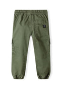 Boys khaki Boys pull on woven combat pant with side leg pockets