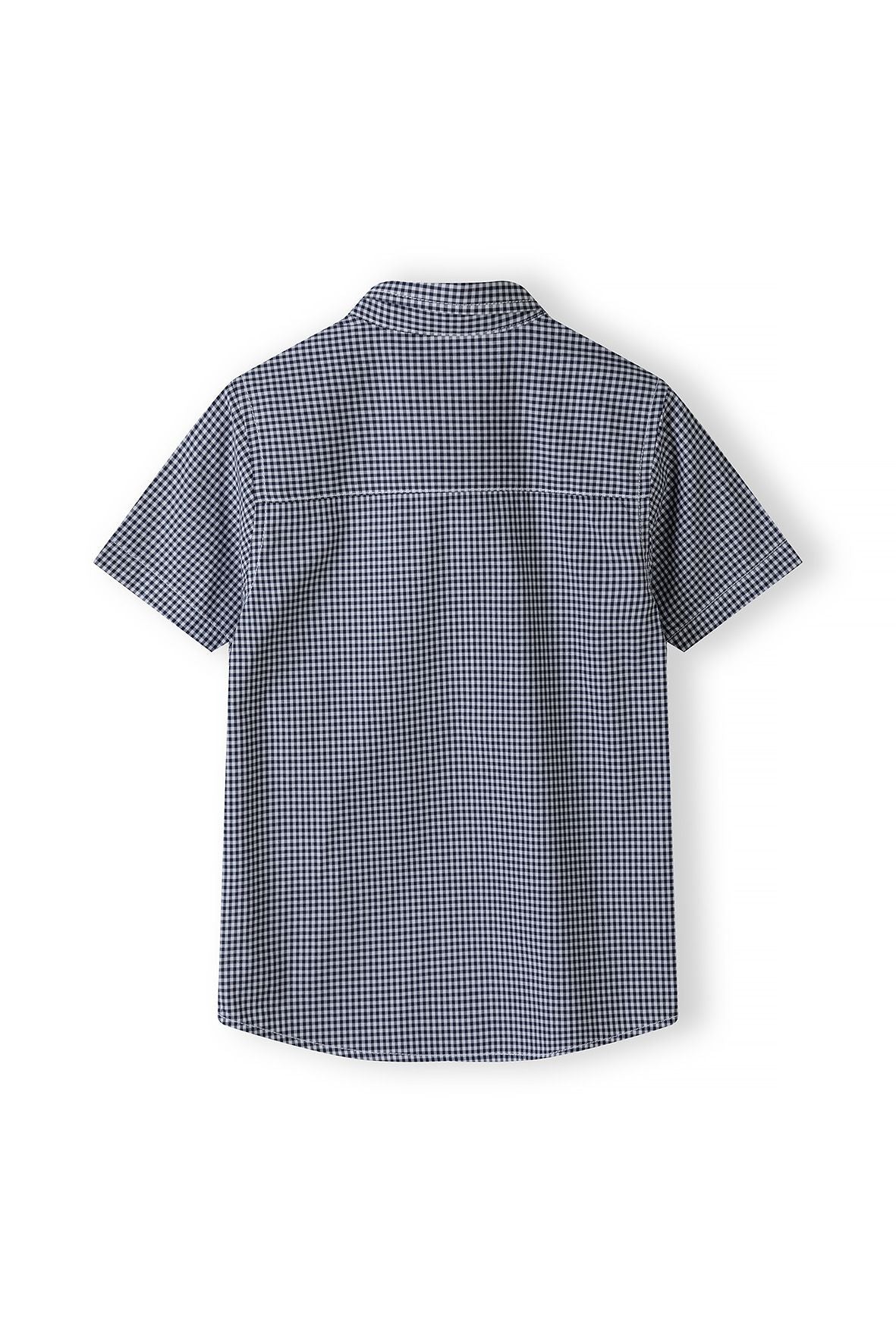 Short Sleeve Checked Shirt, Black Gingham - 2