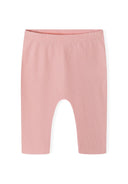 Girls 2 pack ribbed leggings pink 0-18m with elasticated waistband and soft ribbed texture for comfort.