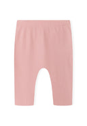 Ribbed texture pink leggings for girls 0-18m with elasticated waistband for comfort. Girls 2 pack ribbed leggings pink 0-18m.