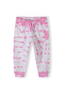 Girls pink Girls fleece crew top and jogger set