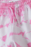 Girls pink Girls fleece crew top and jogger set
