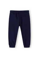 Girls navy 2 pack fleece jogpant front pockets