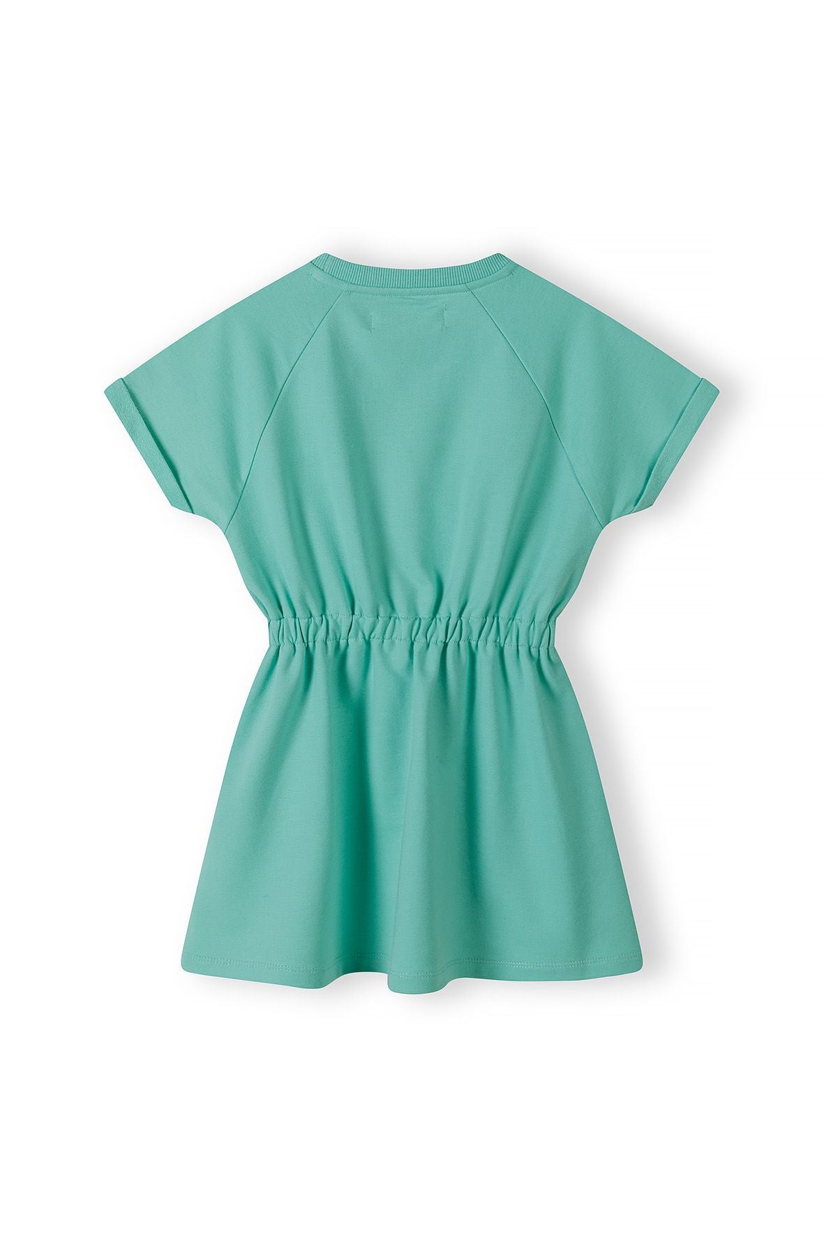 Fleece Sweat Dress, London Print, Green - 2