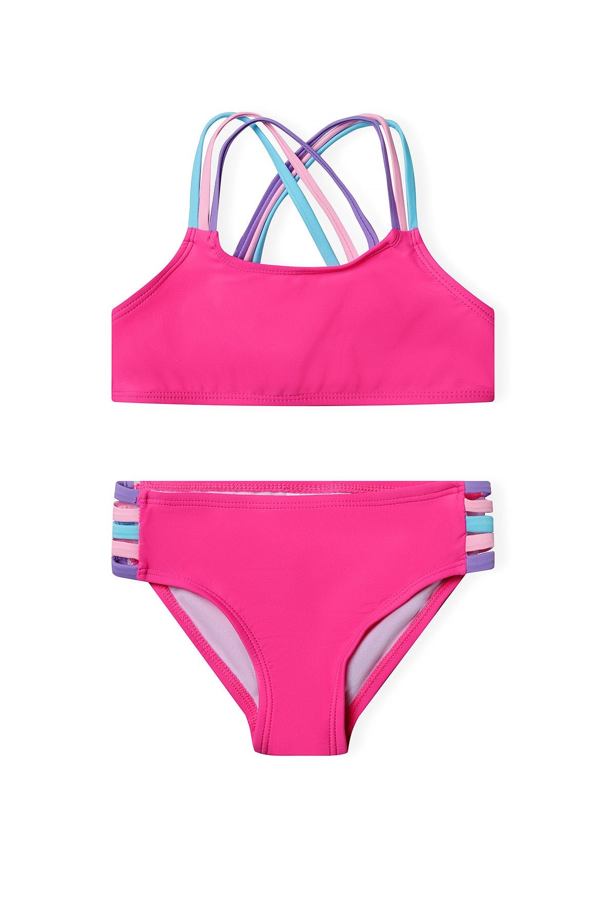Bikini Set, Pink, Multi-Strap - 1