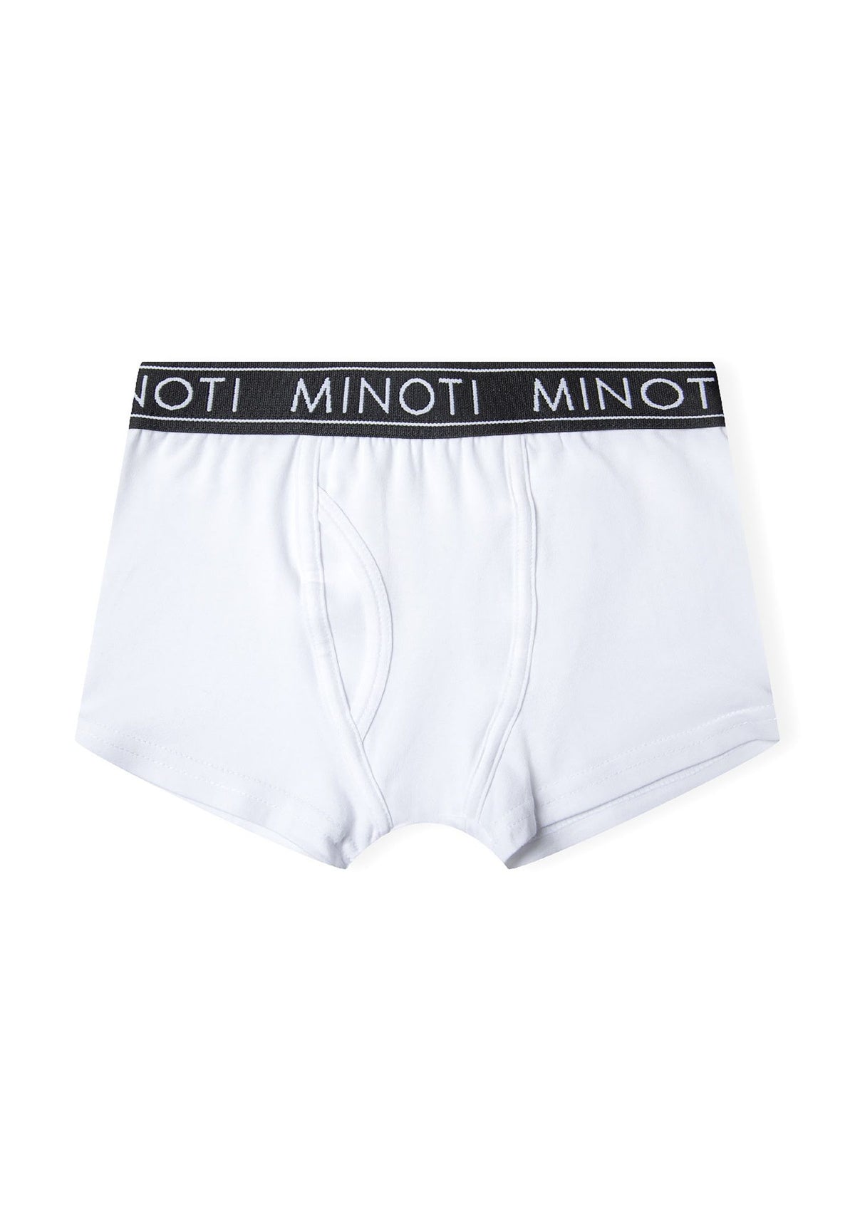 Black, white, grey marl and blue boxer trunks, white pair front.