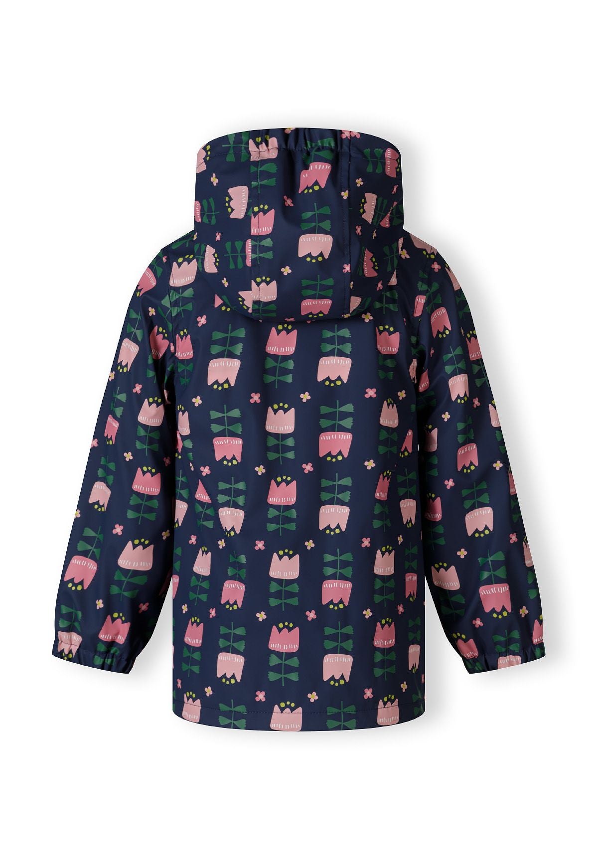 Printed Rain Jacket Navy Hooded Waterproof - 3