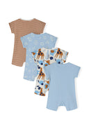 Boys light blue short sleeve rompers