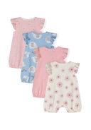 4 pack rampersów z falbankami