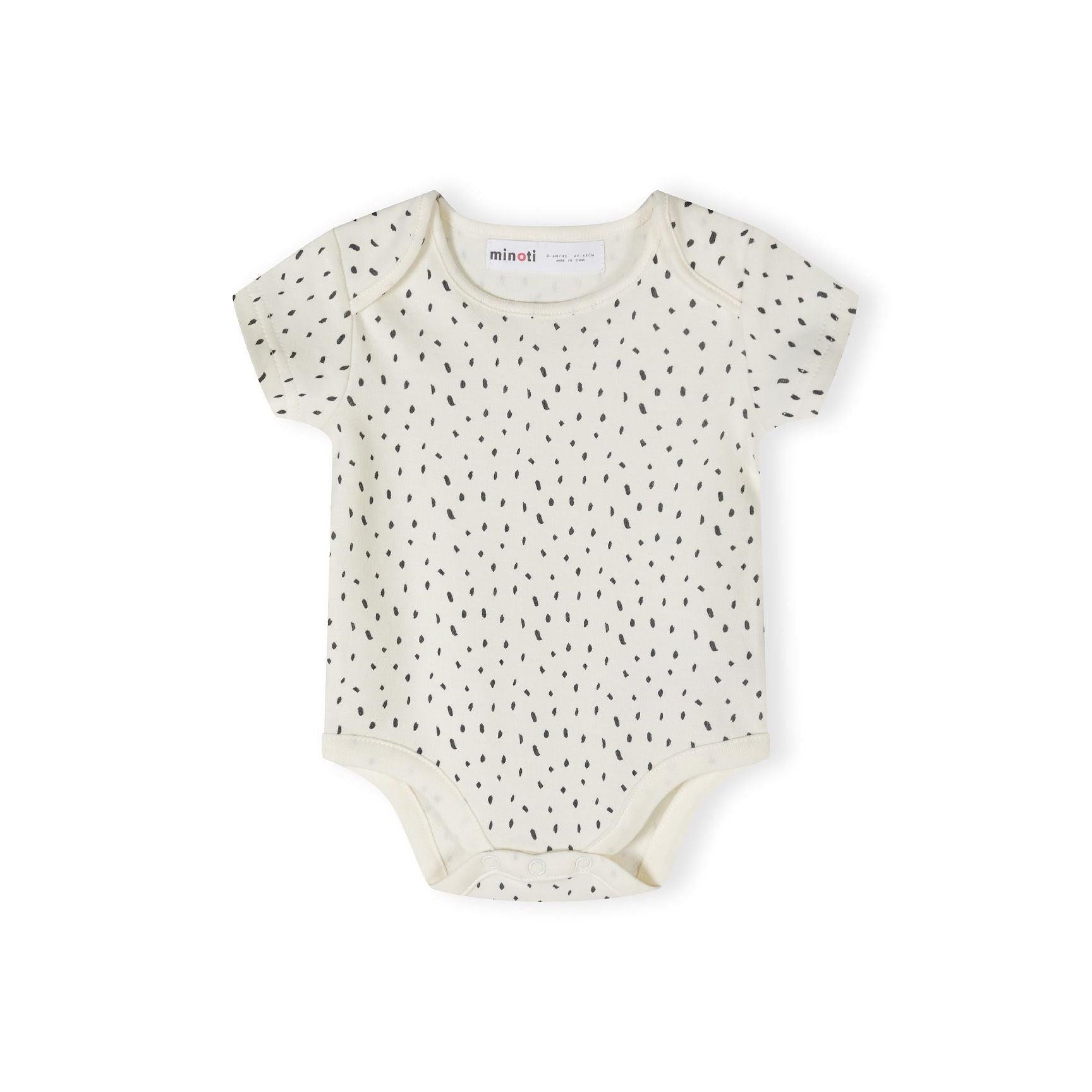 Single mint green bodysuit with safari animal print featuring giraffes, zebras, lions and tropical botanical elements displayed on white background