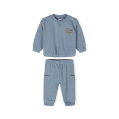 Boys' sweatshirt and joggers set in blue-grey