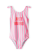 Girls light pink girls one piece swimsuit