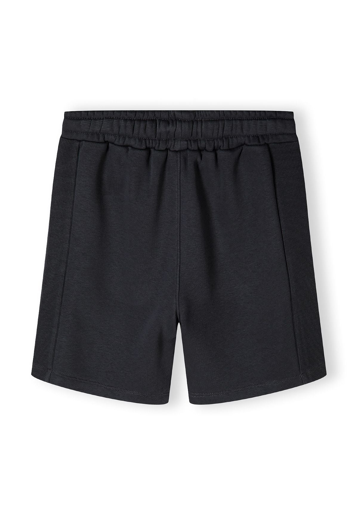 Charcoal jogger shorts, back.