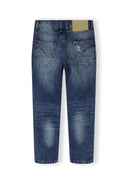 Boys navy boys baggy straight leg jeans
