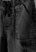 Jeansowe spodnie bojówki