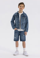 Szorty jeansowe z przetarciami