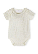 Unisex short sleeve safari print bodysuit cream 5-pack 0-24 months
