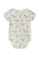 Unisex short sleeve safari print bodysuit cream 5-pack 0-24 months