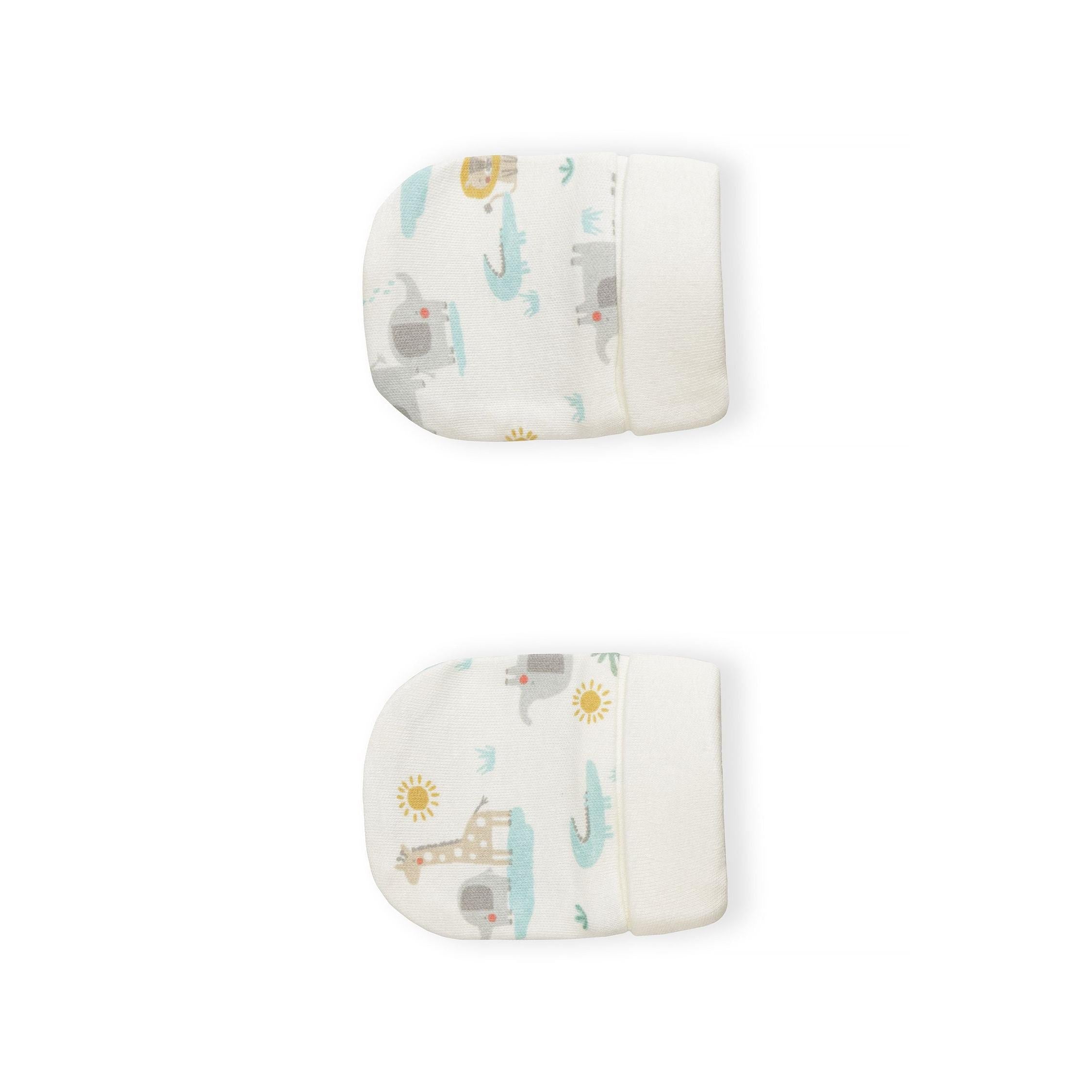 Cream cotton drawstring gift bag with natural cord ties and small wooden star charm on white background