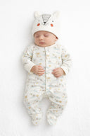 Unisex baby 5-piece cotton cream sleepwear set 0-6 months