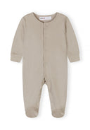Unisex 5-pack long sleeve sleepsuits neutral beige 0-24 months