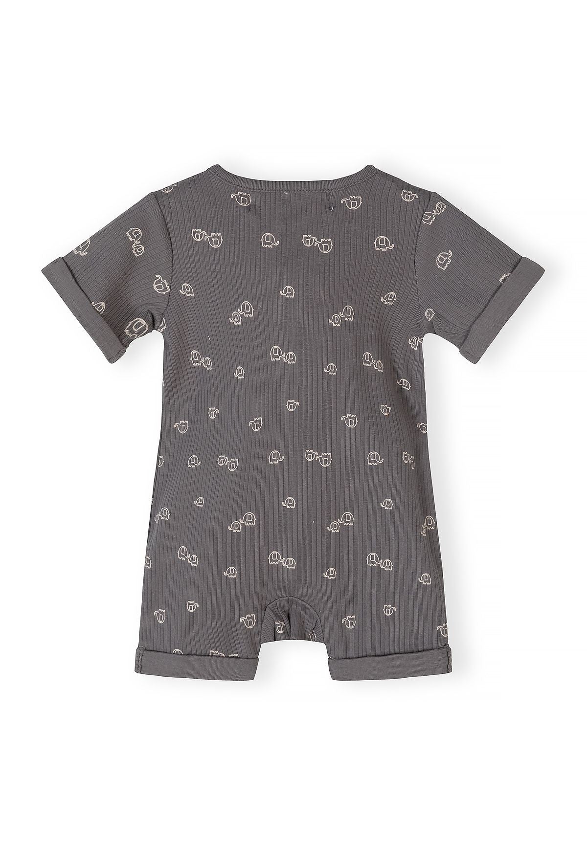 Short Sleeve Rompers 3-Pack, Striped & Animal Print - 5