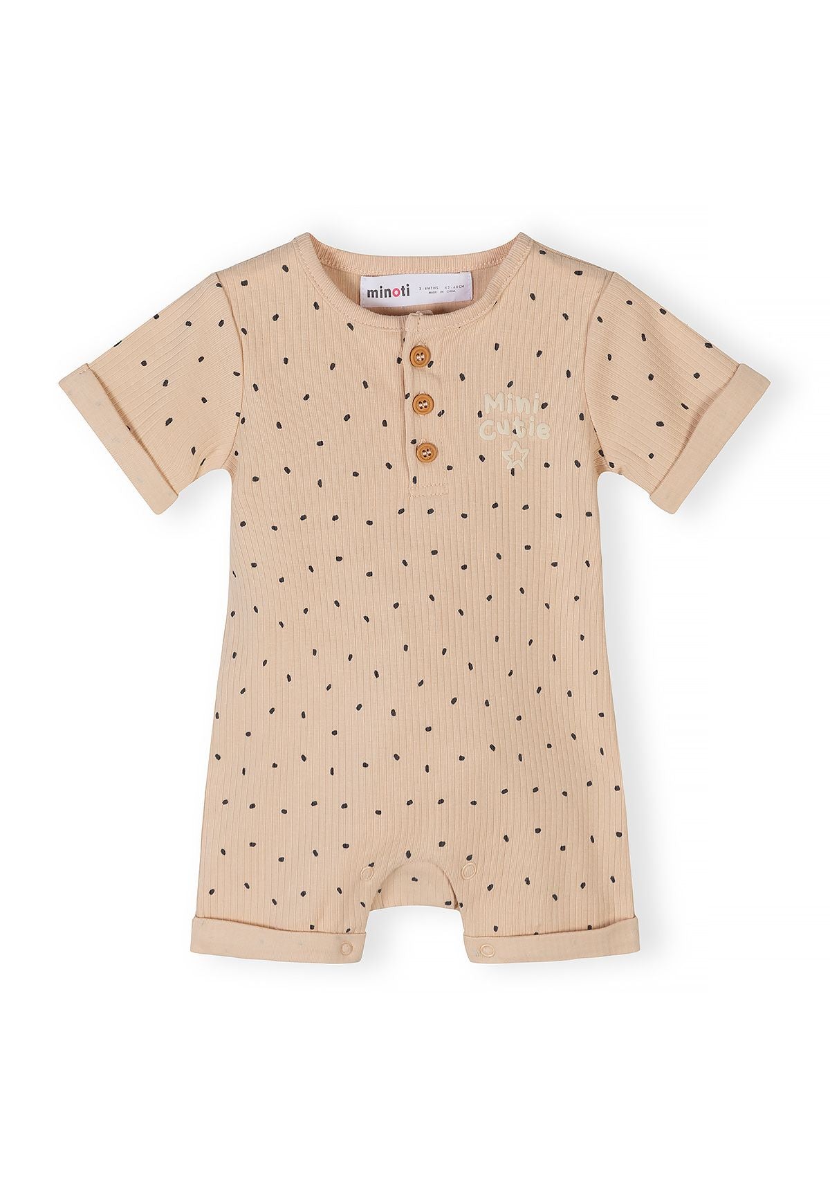 Short Sleeve Rompers 3-Pack, Striped & Dotted - 3