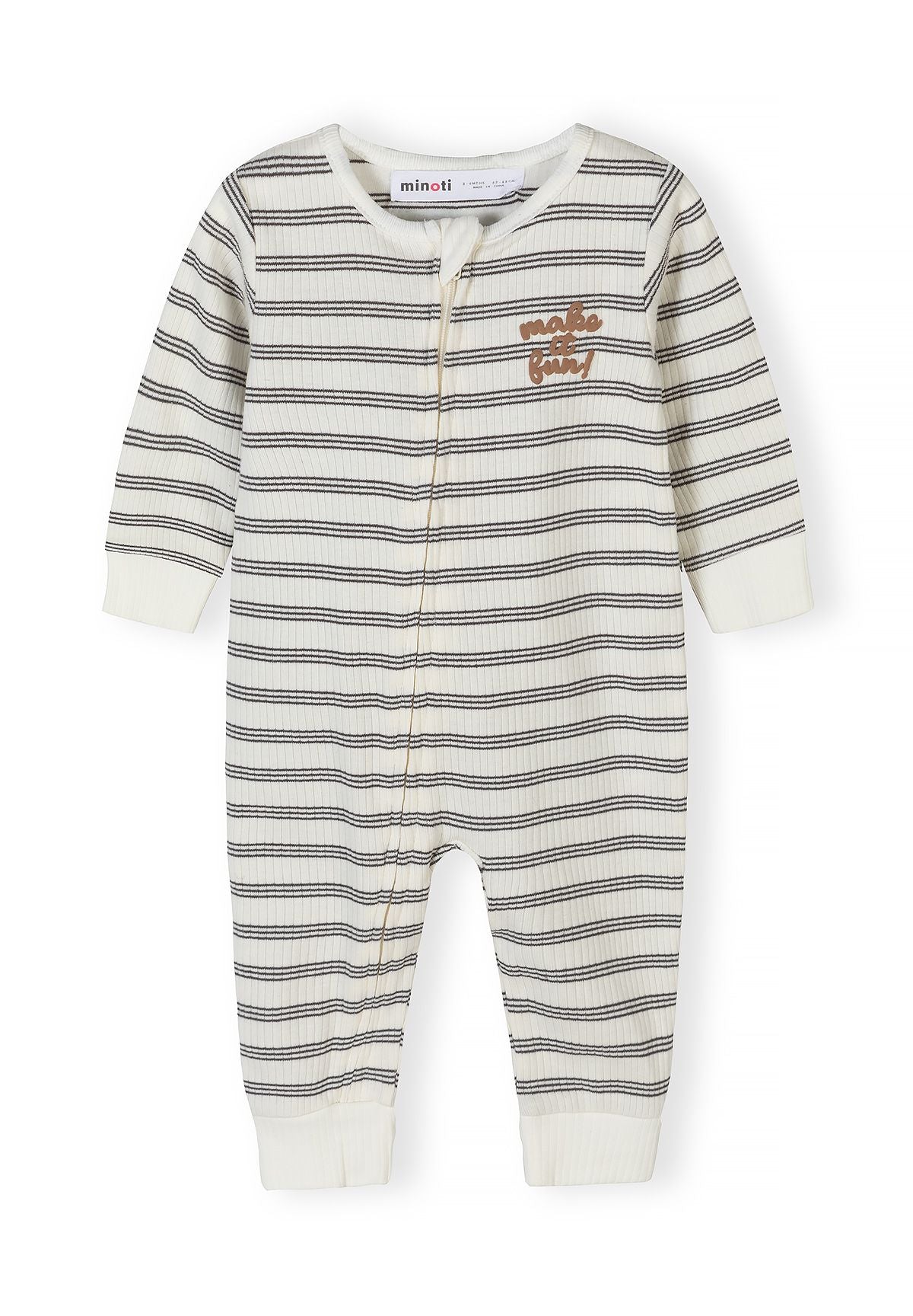 Long Sleeve Rompers 3-Pack, Neutral Multi-Print - 2