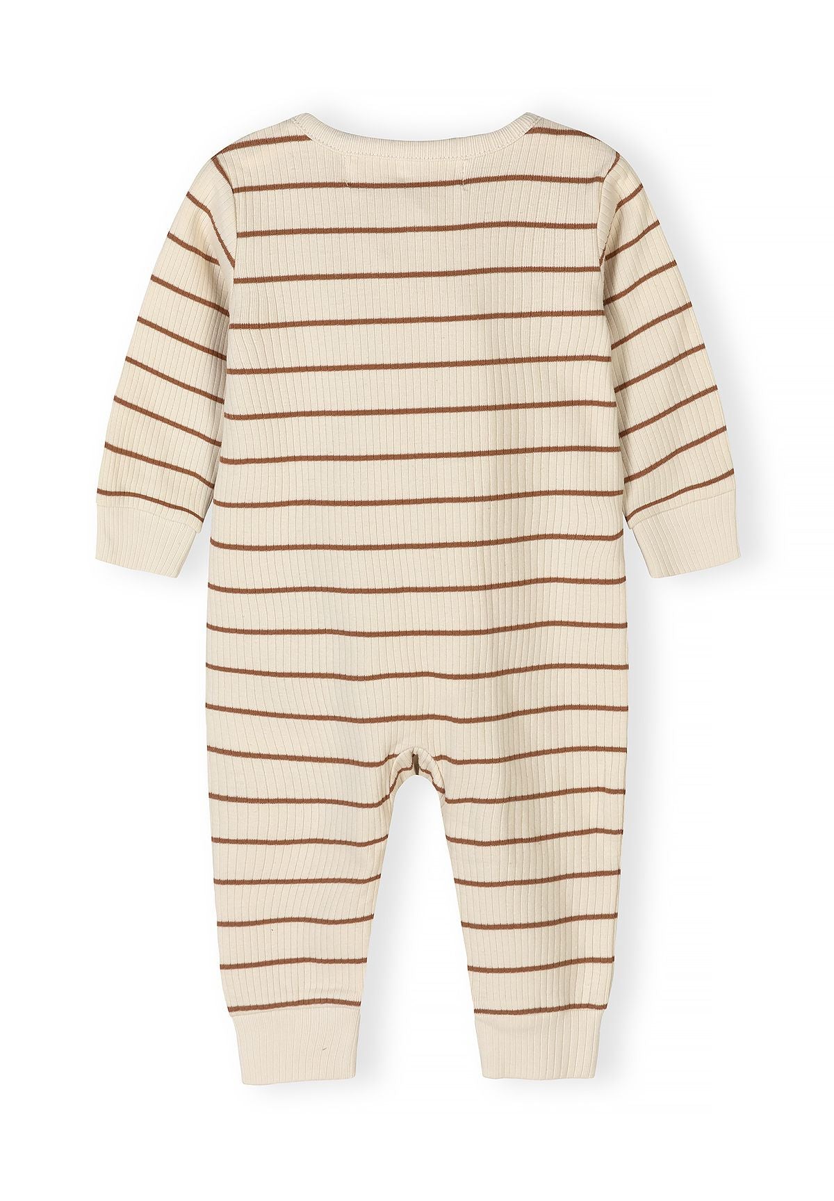 Baby Rompers 3-Pack, Ribbed Giraffe, Neutral - 5