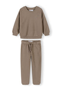 Jungen Trainingsanzug 2er-Pack Sweatshirt und Jogginghose Creme und Beige 3 Monate - 7 Jahre