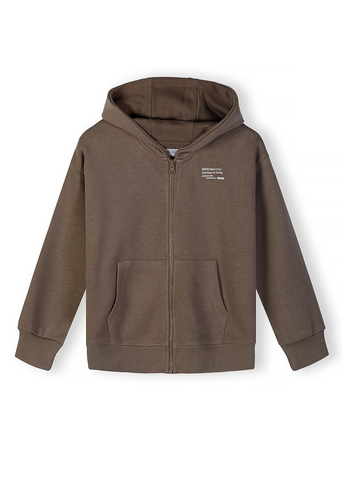 Zip Hoodies 2-Pack, Cream & Khaki, Slogan Print - 3