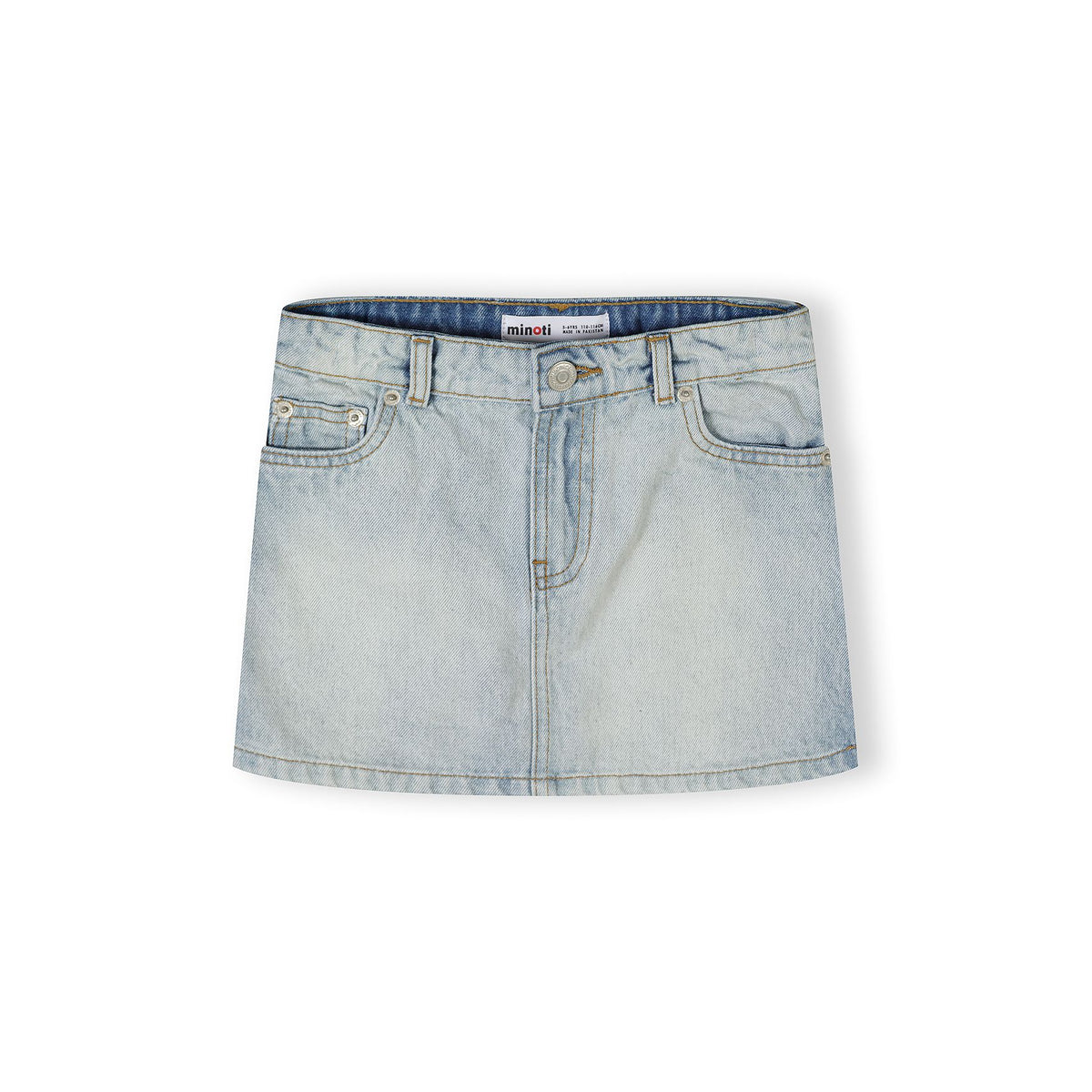 Girls' denim skirt in light blue — complete product view for square Shop card