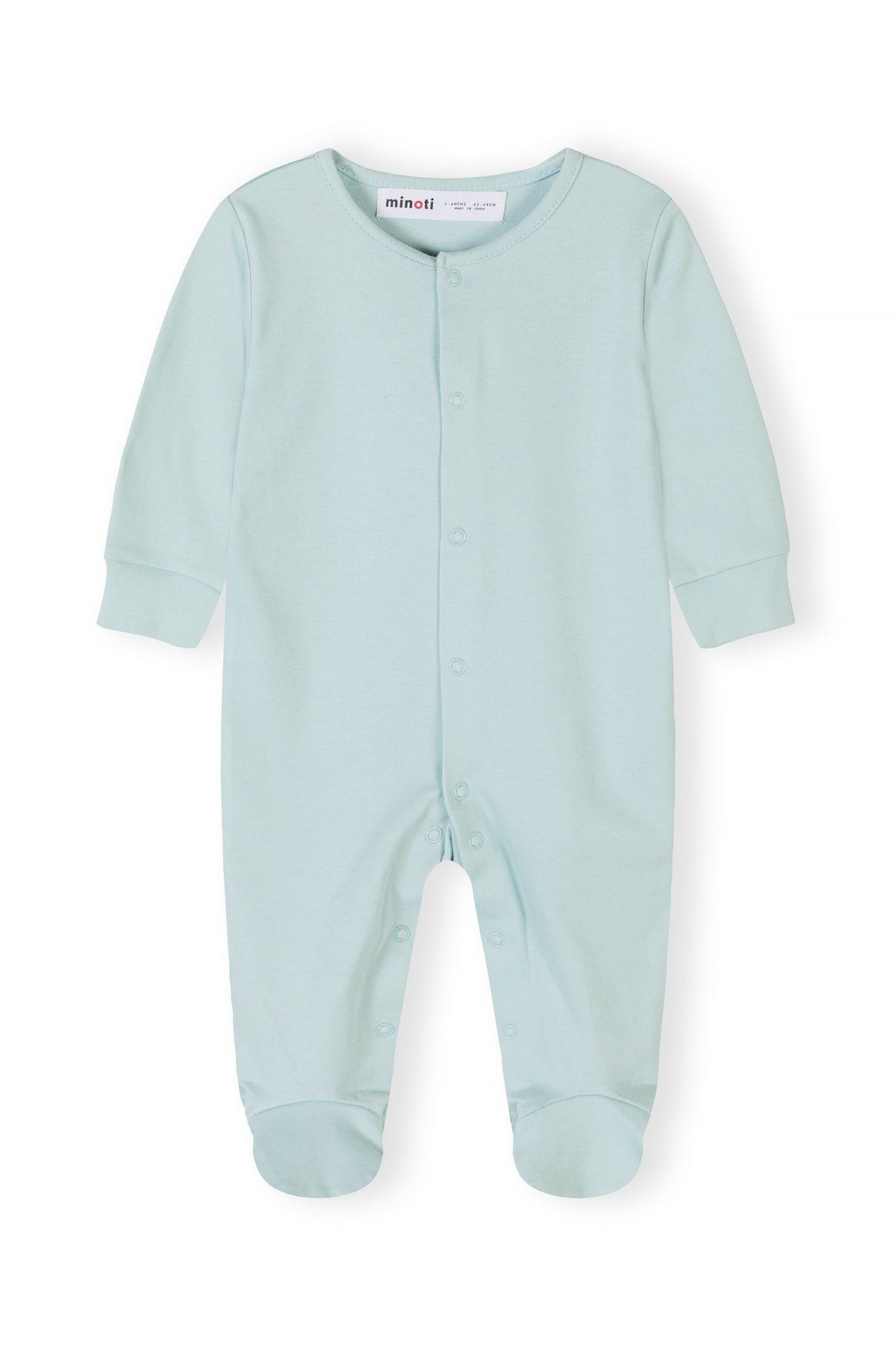 White, mint, lilac and pink sleepsuits, blue mint front.