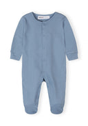 Boys long sleeve sleepsuit blue navy breathable cotton 0-24 months