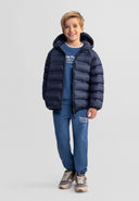 Boys navy blue lightweight hooded jacket 3-15 years