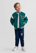 Boys blue varsity bomber jacket lightweight windproof 9 months to 7 years
