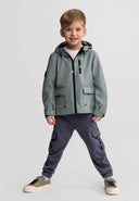Boys waterproof teal parka adjustable hood 9m-7y
