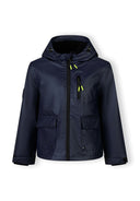 Boys waterproof outdoor parka jacket navy blue 9 months to 7 years