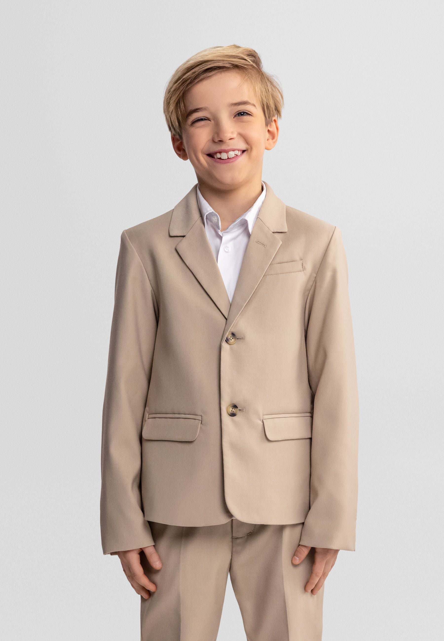 Formal Blazer, Stone, Tailored Fit - 1