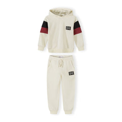 Boys' hoodie and joggers set in cream