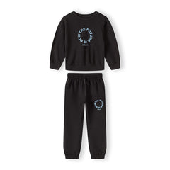 Boys' sweatshirt and joggers set in black