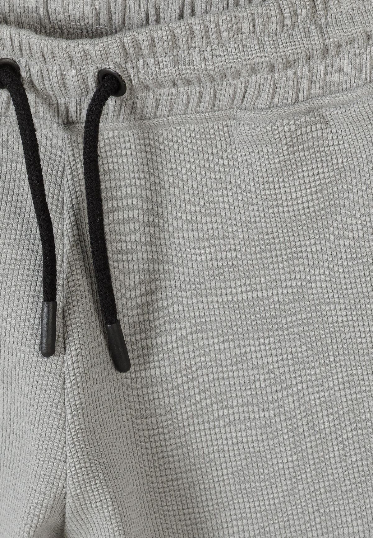 Waffle Jersey T-Shirt and Shorts Set, Light Grey - 5