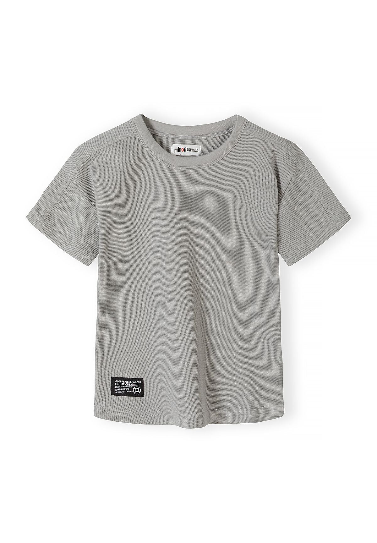 Waffle Jersey T-Shirt and Shorts Set, Light Grey - 3